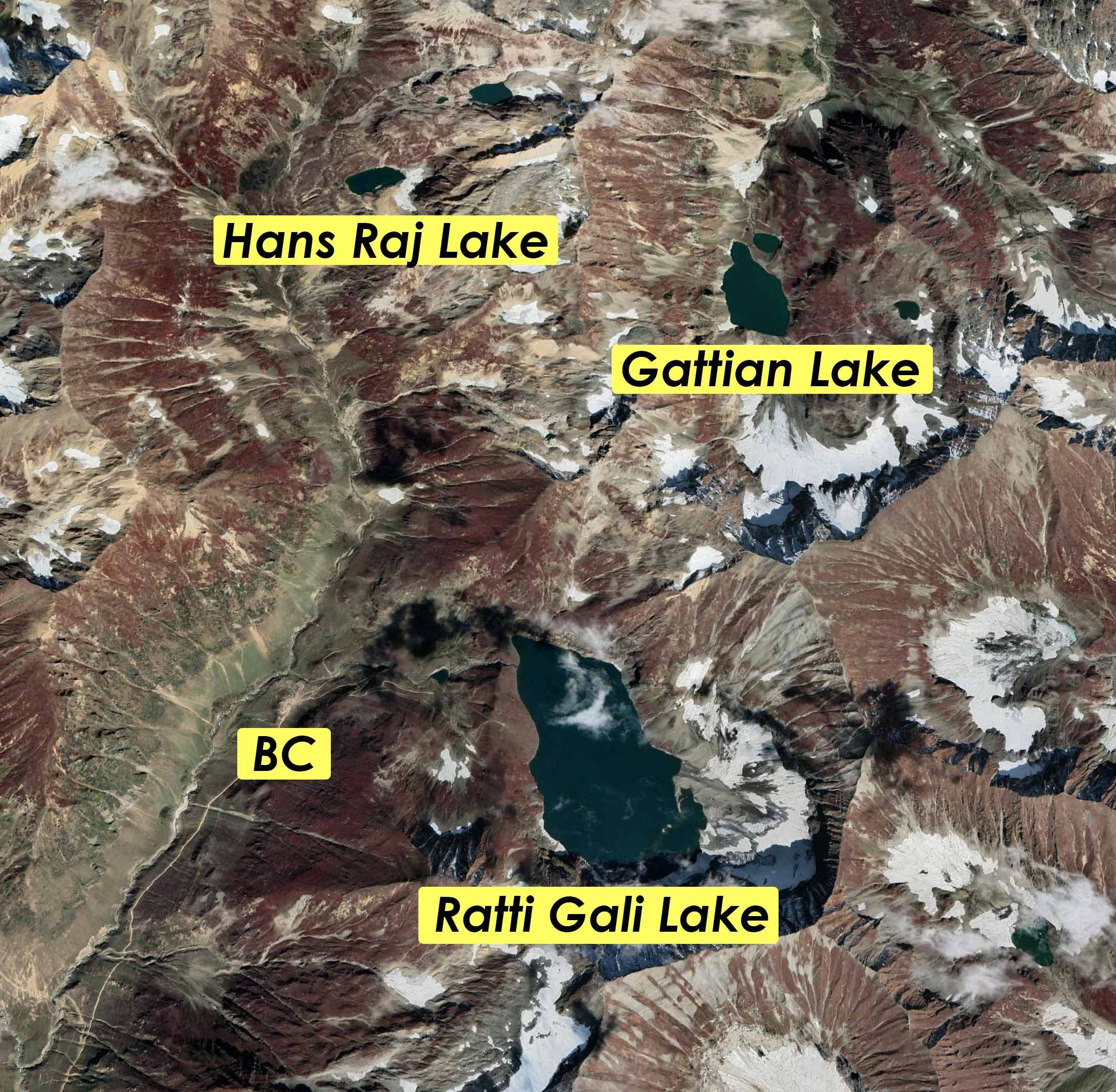Ratti Gali Lake Map